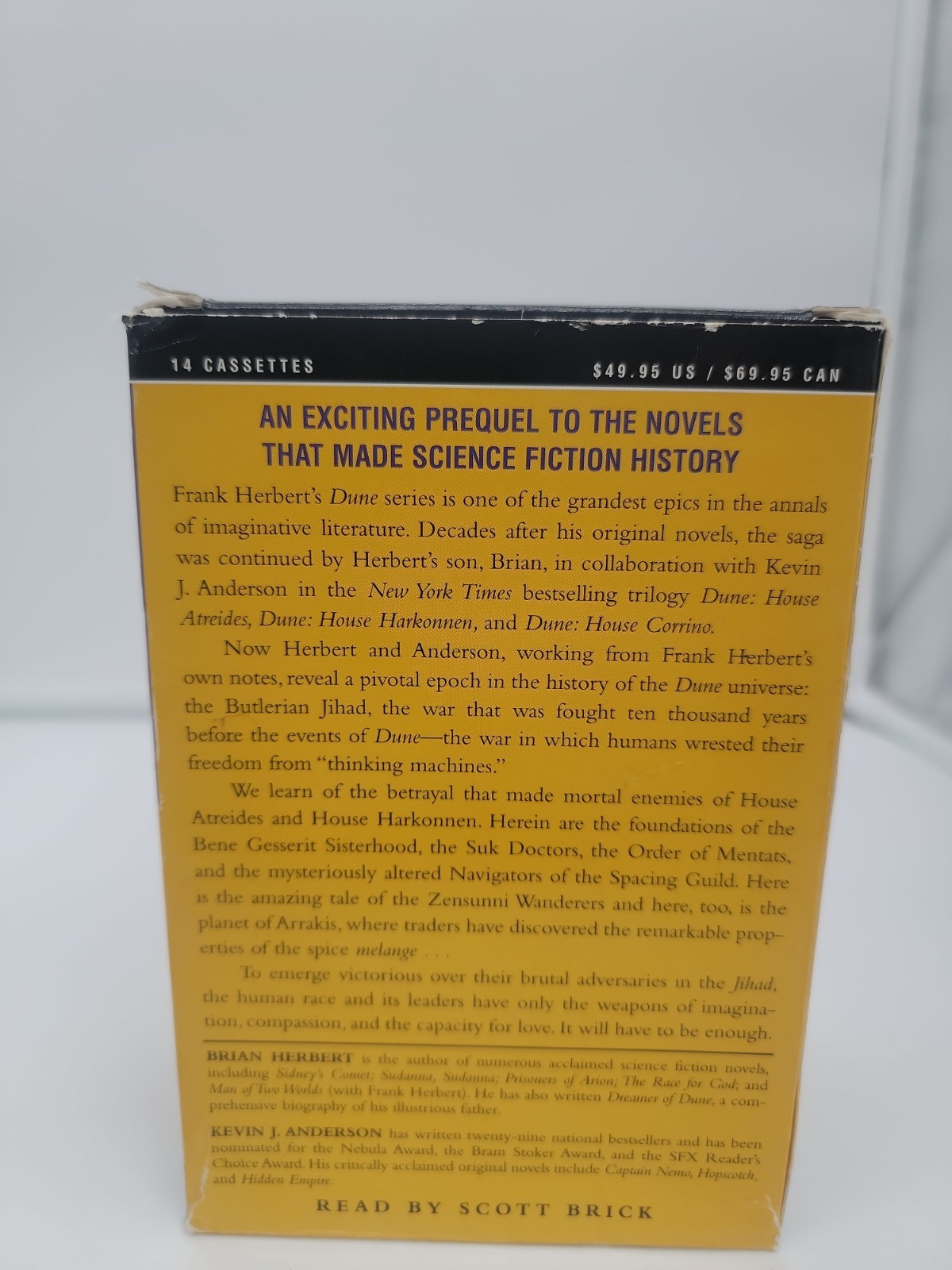 Dune Series The Butlerian Jihad Book on Tape Cassette Read by Scott Brick