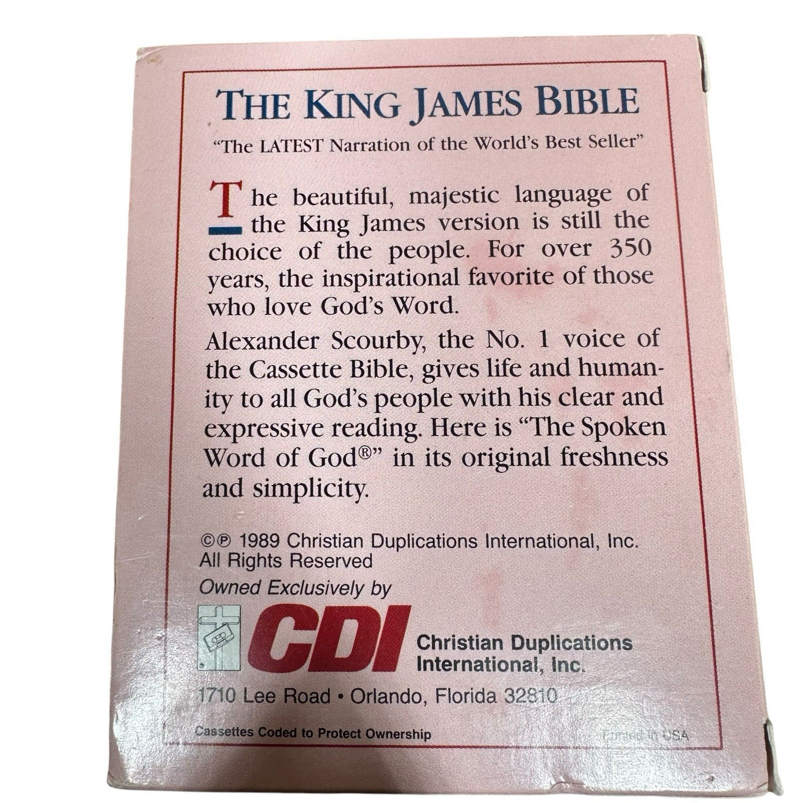 Bible on Cassette Tape Old Testament King James Version KJV Set of 12 Tapes #1