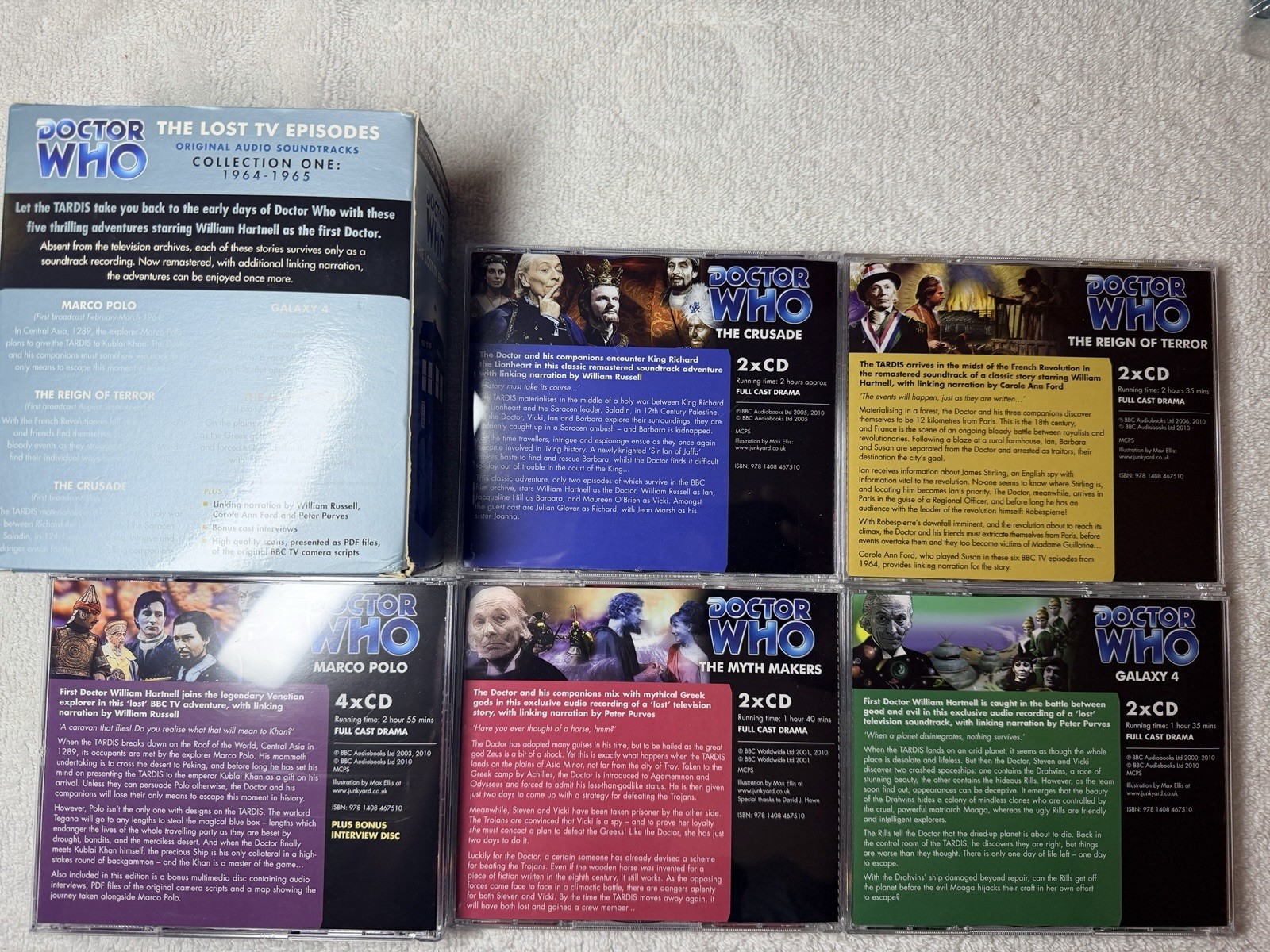 Doctor Who Lost TV Episodes Collection One: 1964-1965 BBC 12 CD Box Set **RARE**