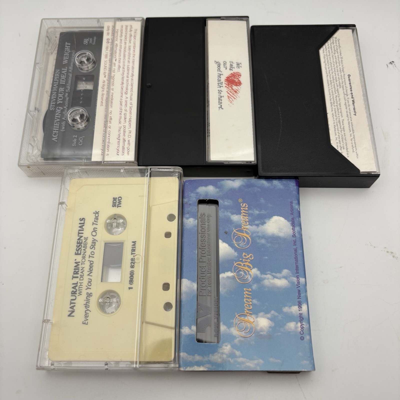 Exercise And Subliminal Hypnosis For The Body 5 Cassette Tape Lot