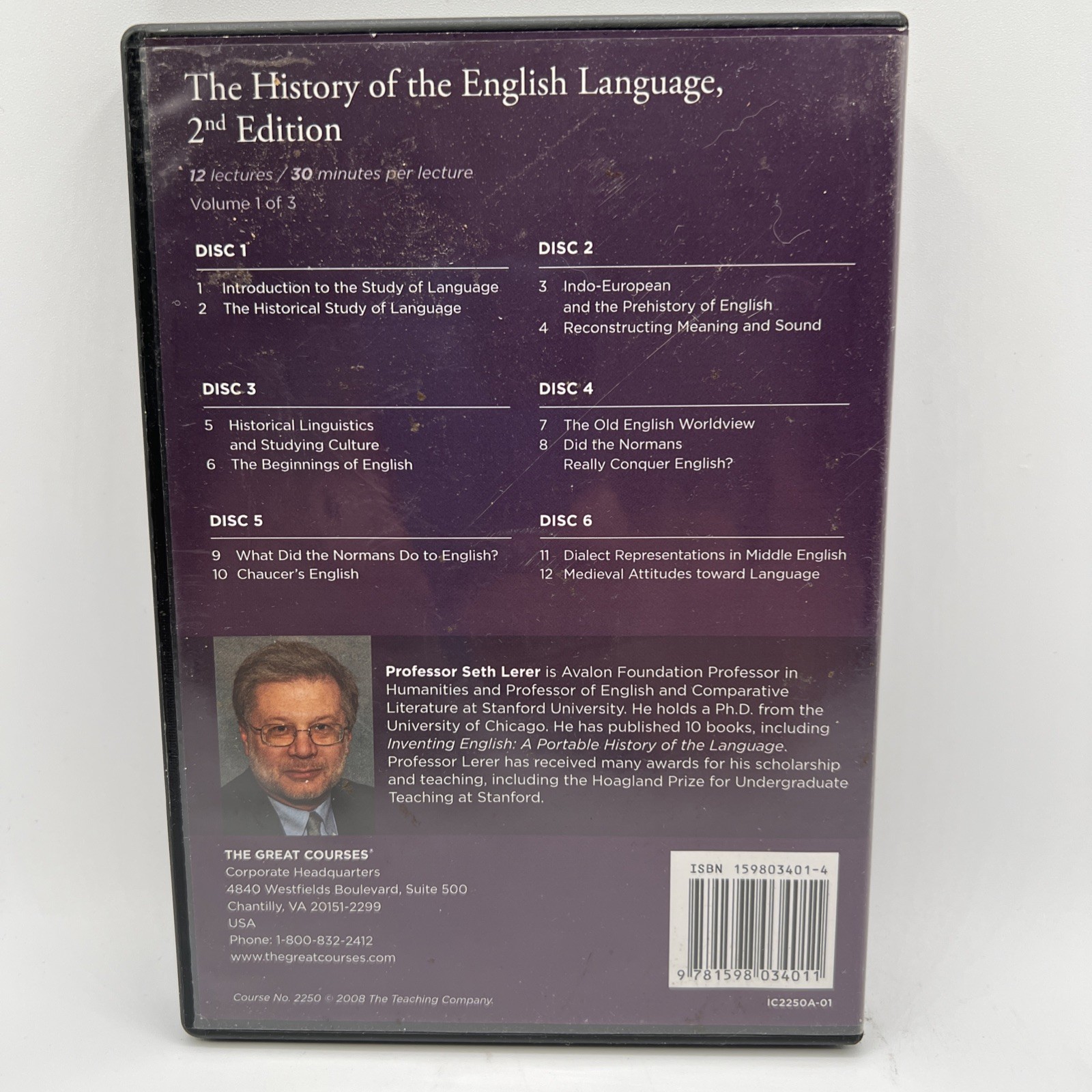 Great Courses: History of the English Language 2nd Ed. 18-CD Set Pre-owned