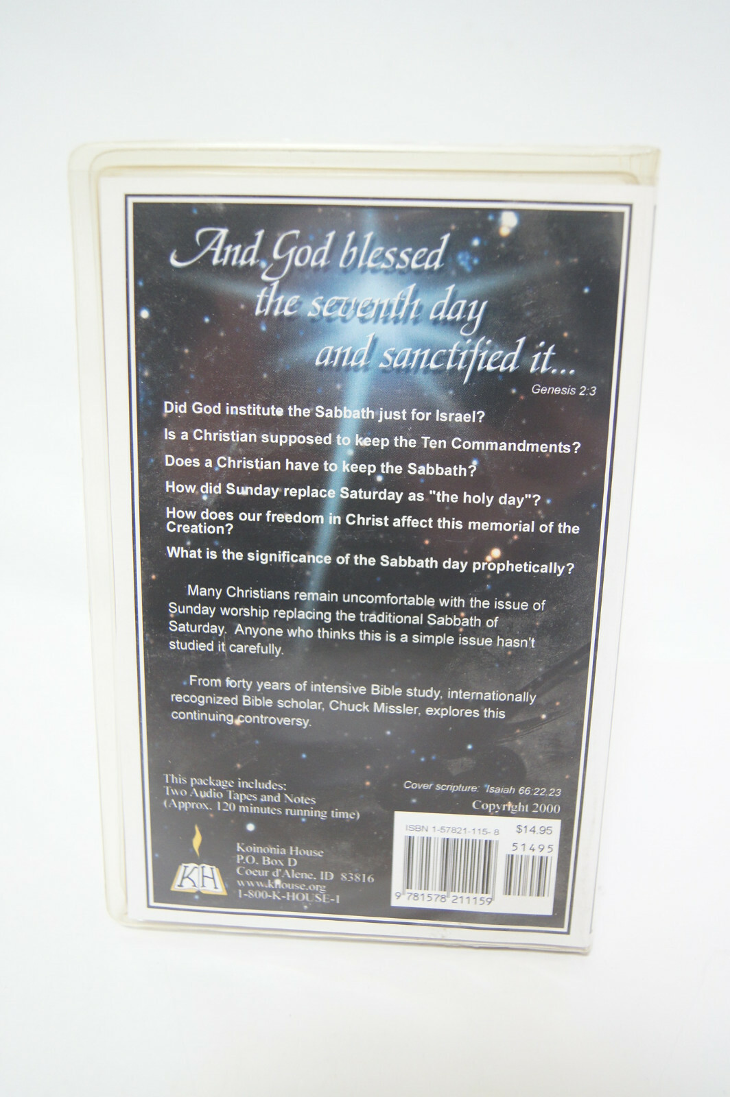 The 7th Day With Notes 2000 Koinonia Chuck Missler Cassette Tapes Audiobook