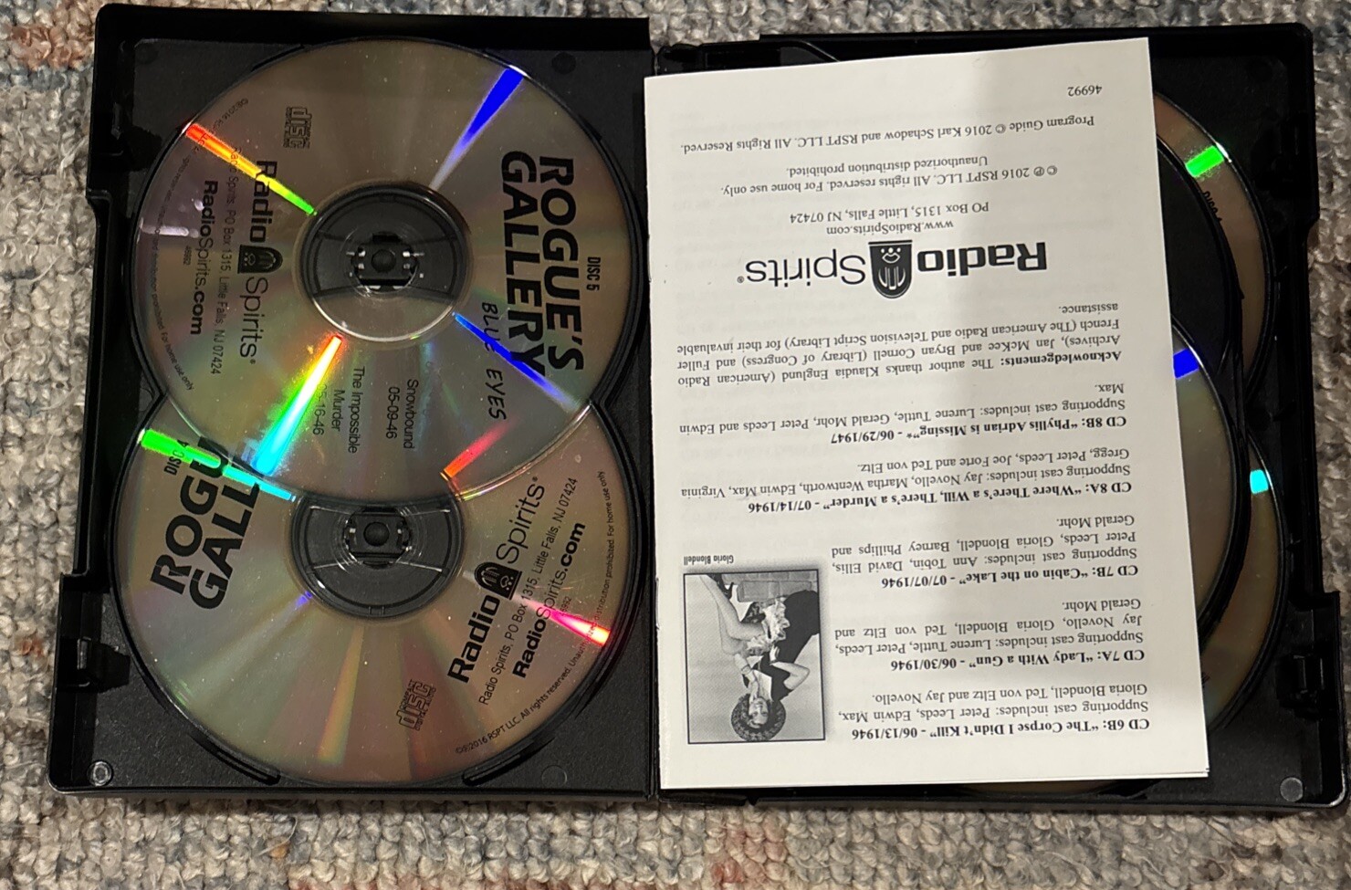 Rogue’s Gallery Blue Eyes 16 Episodes 8-Disc CD Dick Powell Radio Detectives