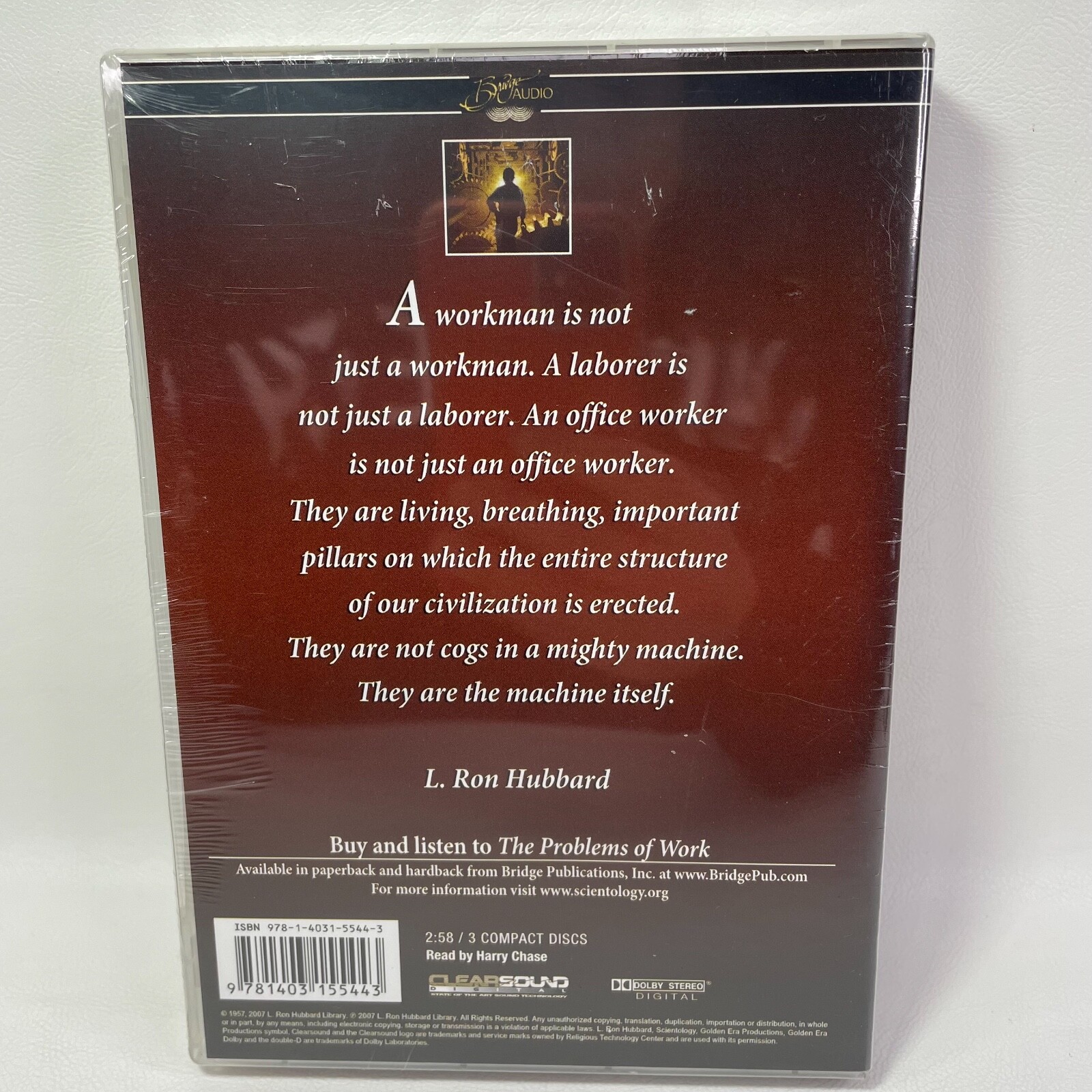 L. Ron Hubbard The Problems Of Work Read By Harry Chase Audio Book New & Sealed