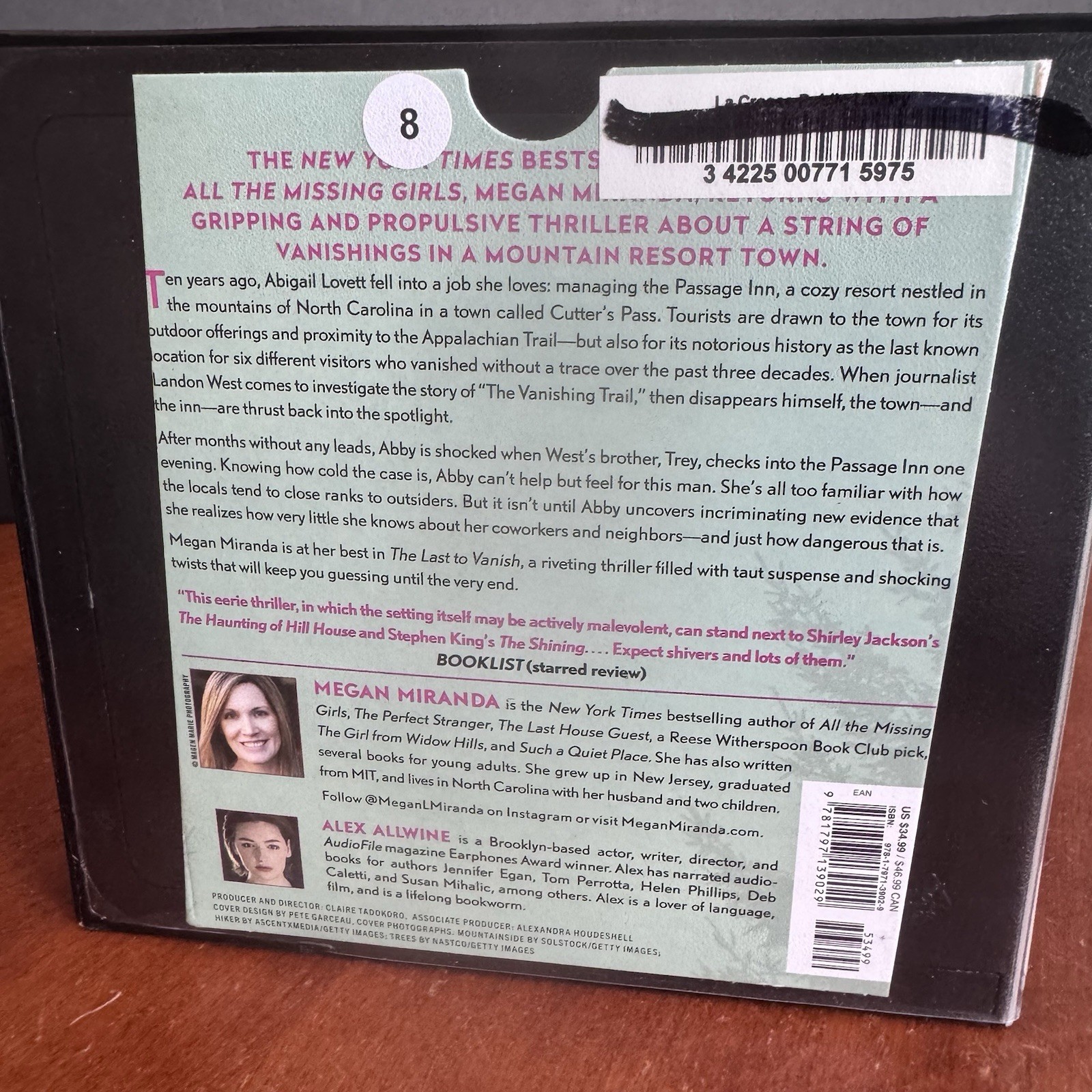 The Last to Vanish Audio Book CD Set Megan Miranda Mystery Thriller Fiction