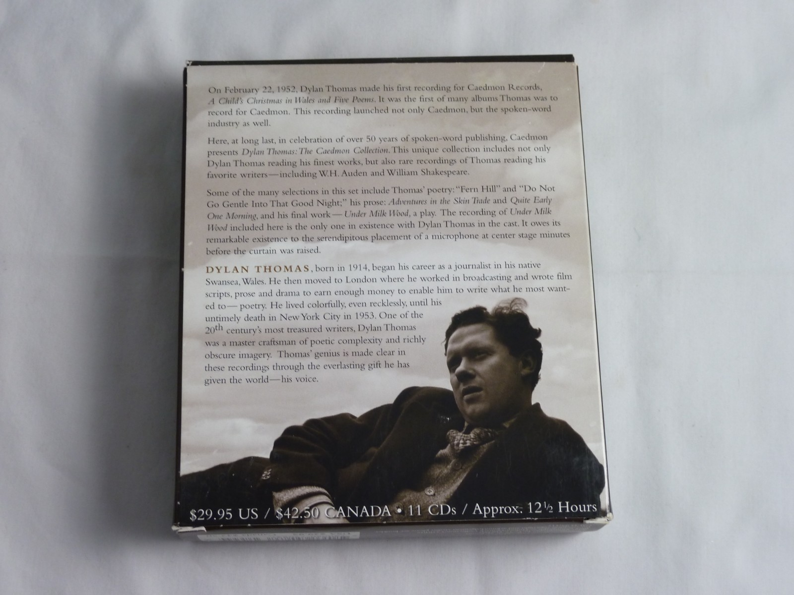 Dylan Thomas the Caedmon Collection Introduced by Billy Collins 11 CDs Complete