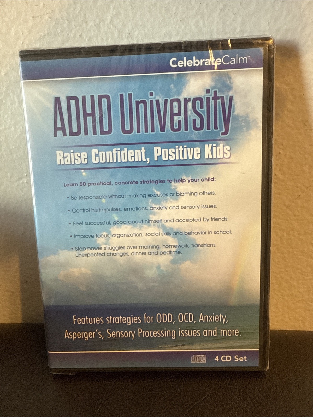 Sealed ADHD University Raise Confident, Positive Kids 4x Cd from Celebrate Calm