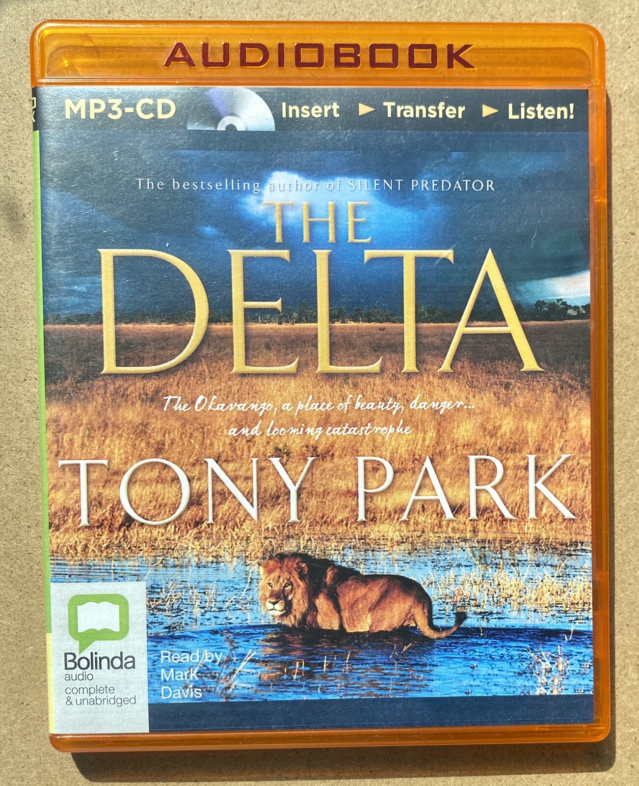 NEW «The Delta» by Tony Park (2012, MP3-CD, Unabridged) Read By Mark Davis