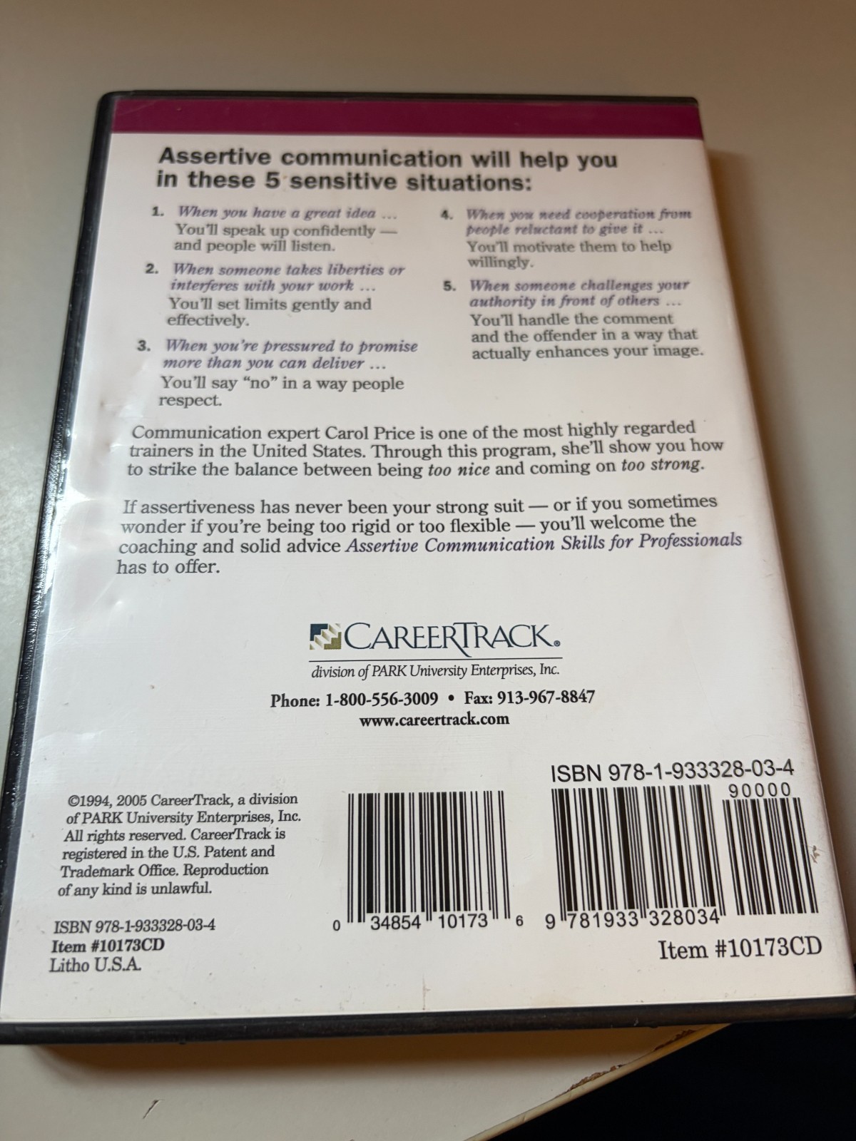 Assertive Communication Skills for Professionals Audio CD (2005)