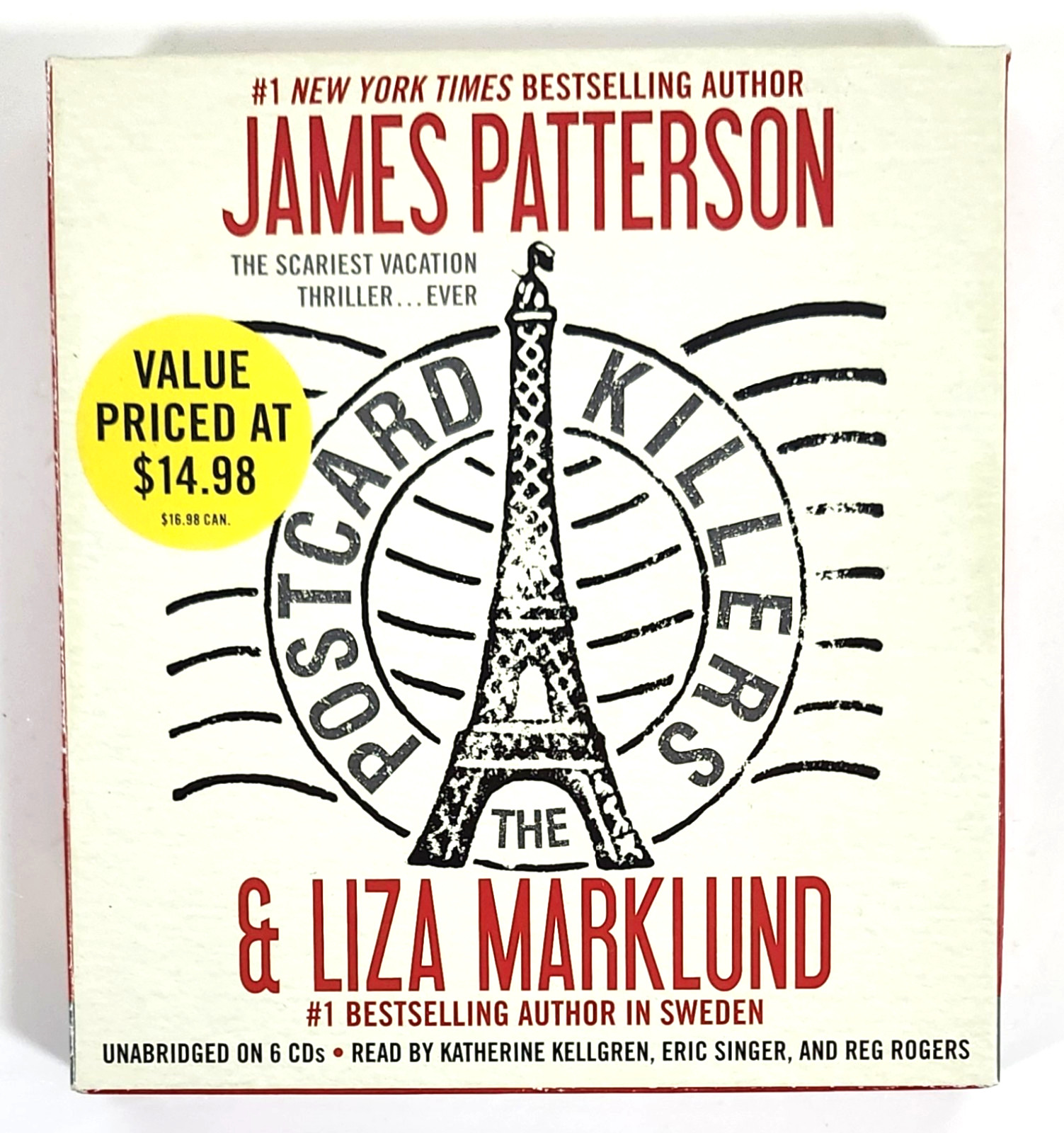 The Postcard Killers by James Patterson Audio Unabridged-6 CDs Vacation Thriller