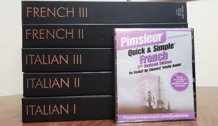 Pimsleur Gold Edition Language Learning Set – Italian I–III & French II–III