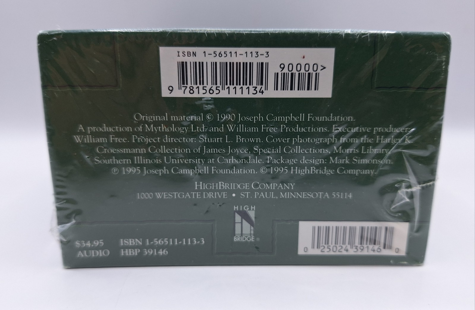 Wings of Art: Joseph Campbell on James Joyce (1995 High Bridge) 6 Cassettes NEW