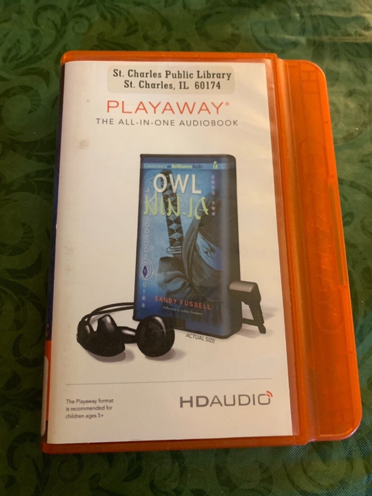 Owl ninja Sandy fussell unabridged PLAYAWAY BOOK shelf198