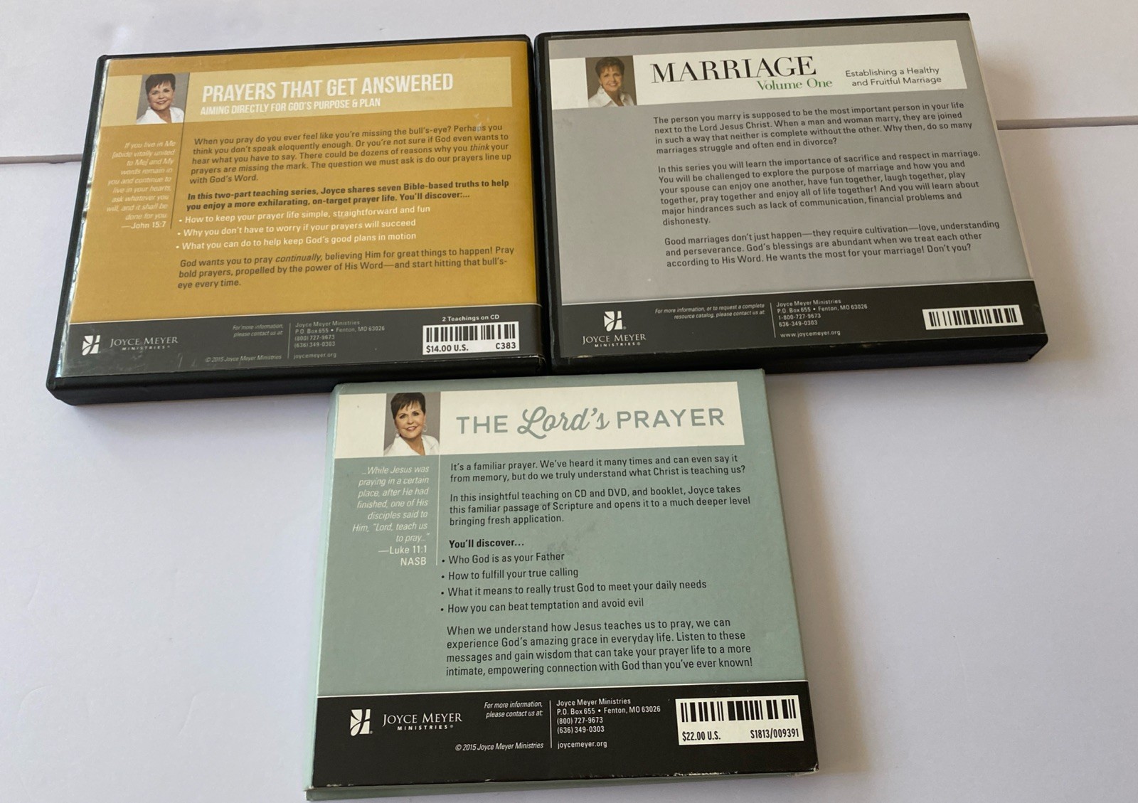 Lot Of 3 Joyce Meyer Audiobooks Self Help Christian God Prayer Marriage
