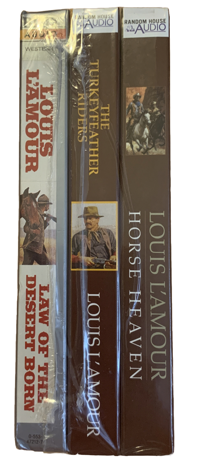 Louis L’AMOUR Books on Tape Cassettes- Bantam Audio Cassettes-3-Pack New&Sealed