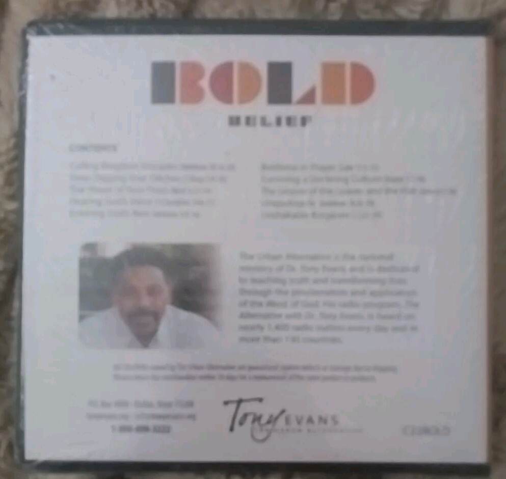 Tony Evans- BOLD BELIEF Audio Book CD — New