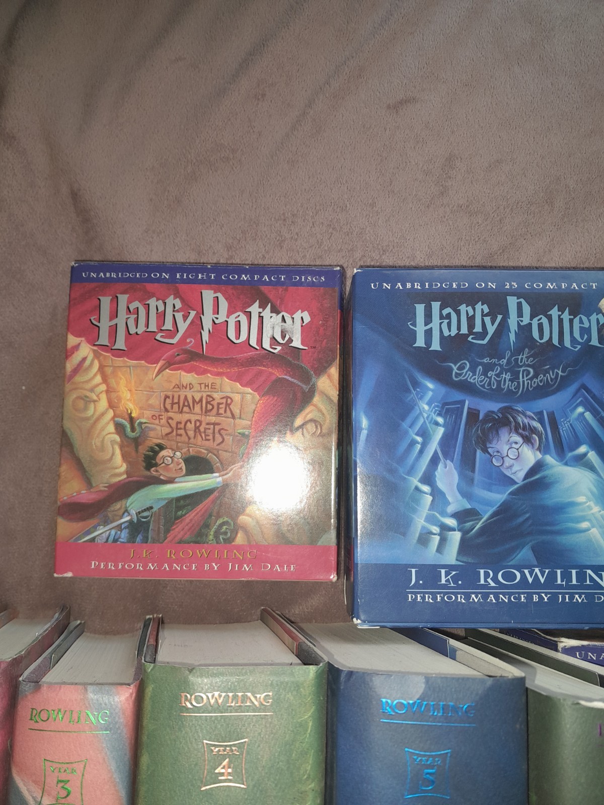 Harry Potter Collection Of 6 Books, 4 Audio books On Tape, 3 Audio Books On CD