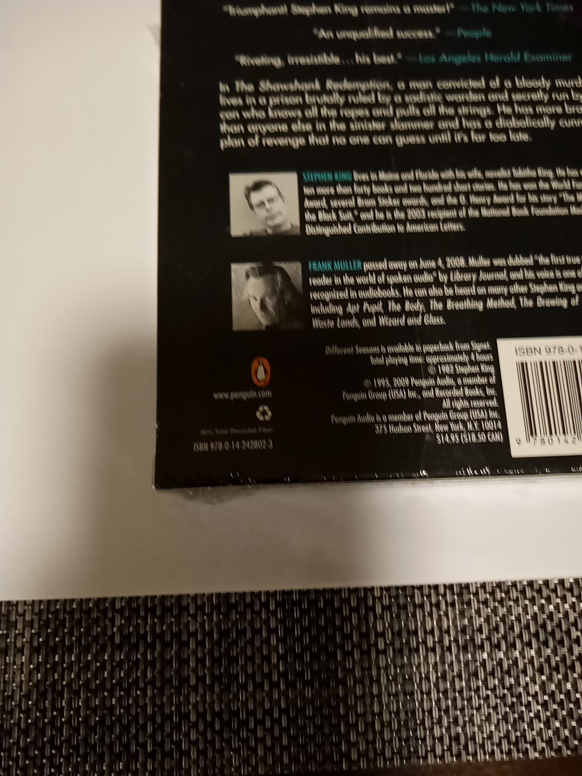 Stephen King The Shawshank Redemption CD AudioBook New/Sealed