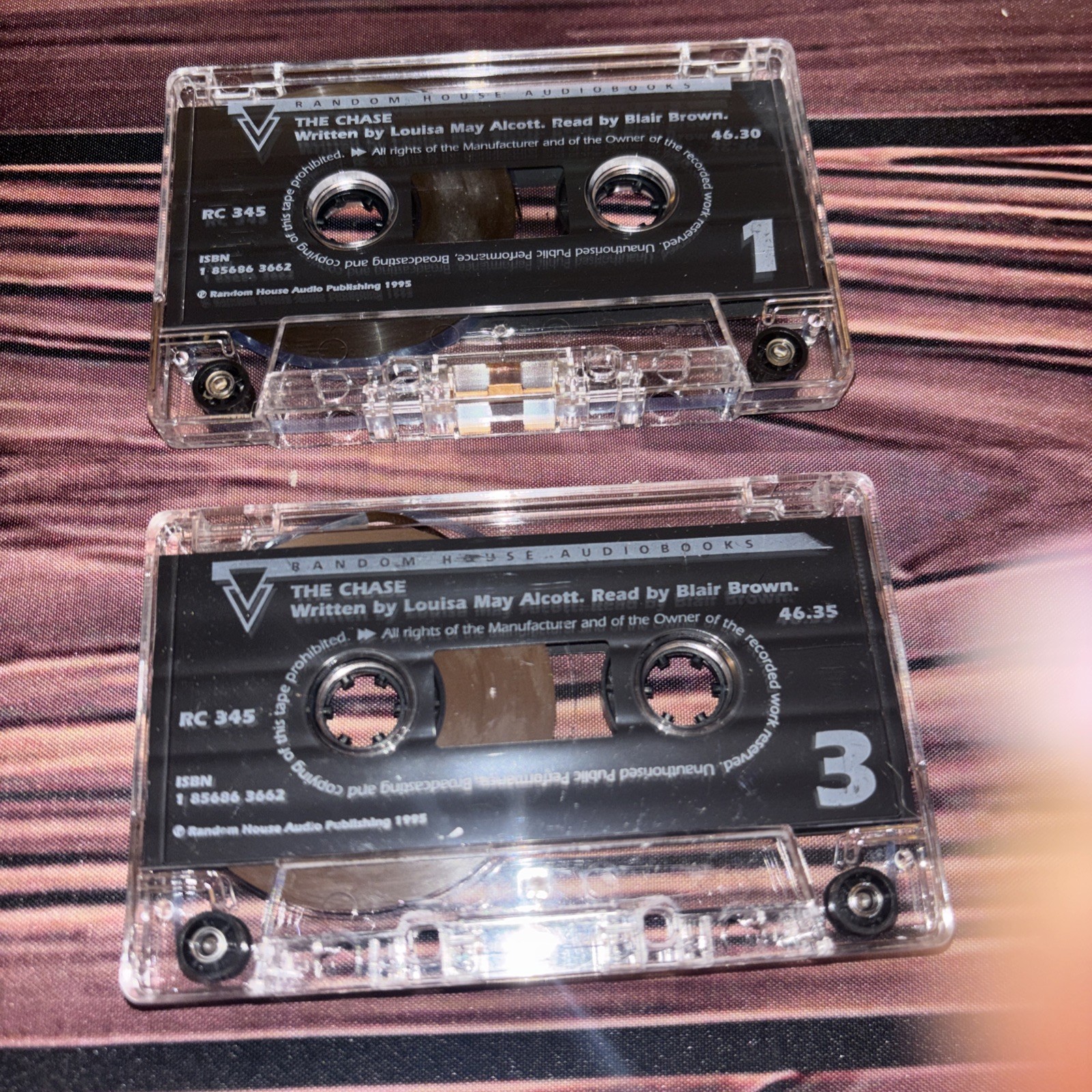 The Chase by Louisa May Alcott Cassette Tape Audiobook Read By Blair Brown 1995