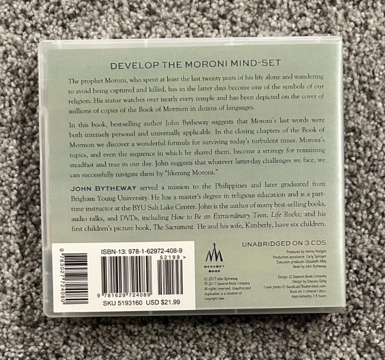 Moroni’s Guide to Surviving Turbulent Times by John Bytheway_LDS Audiobook on CD