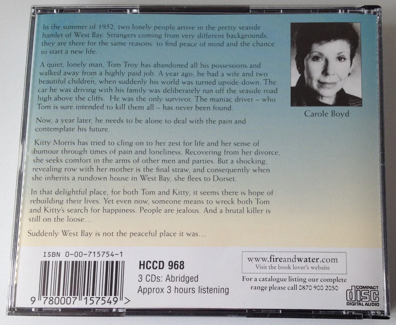 AUDIO BOOK Josephine Cox THE BEECHCOMBER read by Carole Boyd on 3 x CDs