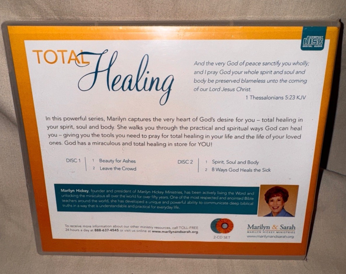 Marilyn Hickey Total Healing 2 CD Set Sealed Christian Teaching Ministry Audio
