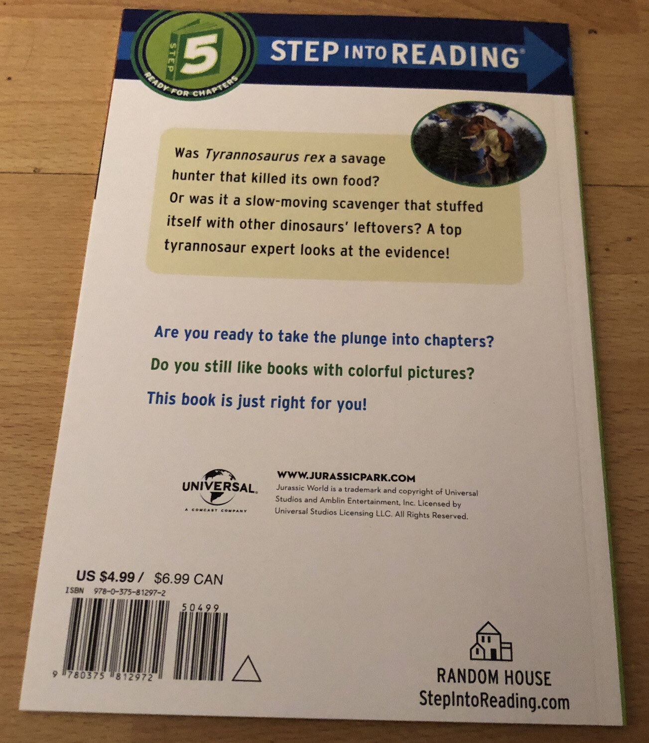 Step Into Reading 5; Jurassic World Tyrannosaurus Rex; Holtz Story, Skrepnick