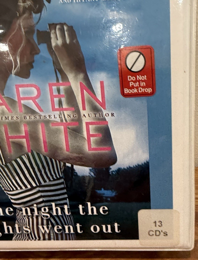 THE NIGHT THE LIGHTS WENT OUT by Karen White 13 CD’s Books on Tape 13 CD