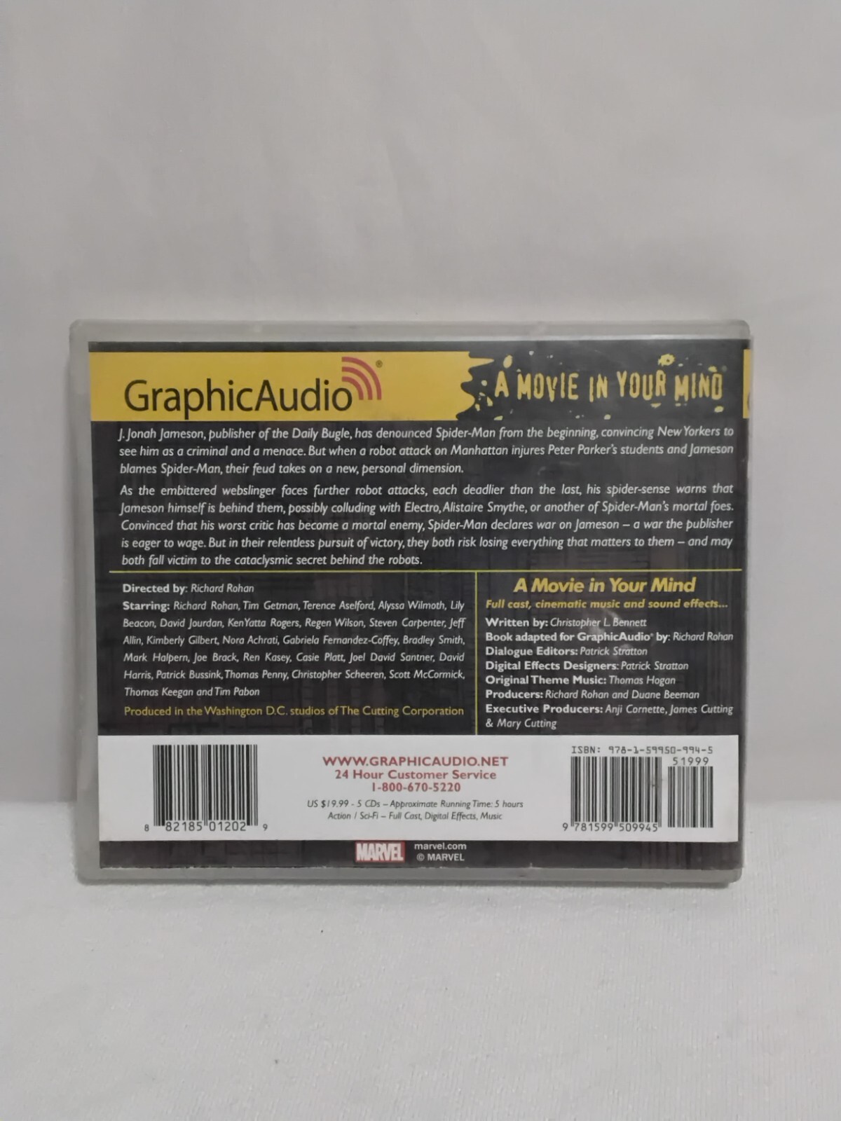 Graphic Audio Spider-Man Drowned In Thunder Audio Book Marvel 5 Hours 5 CDs