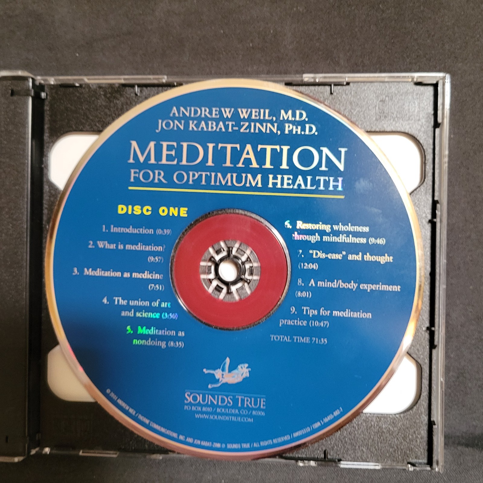 Meditation for Optimum Health Self-Healing Series Weil Kabat-Zinn Audiobook CDs