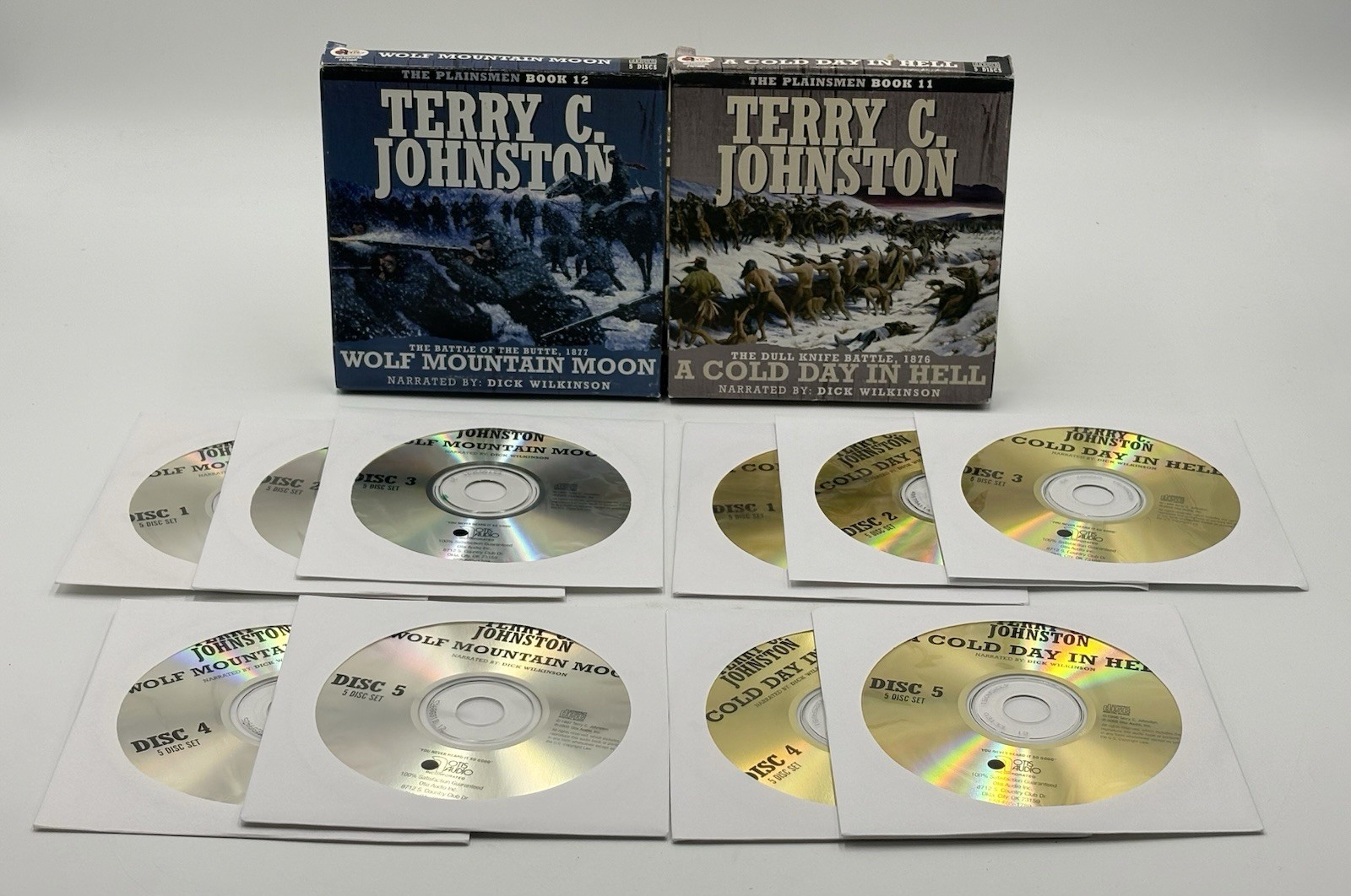 Plainsmen 11 & 12 Audiobook CD Lot Cold Day In Hell + Wolf Moon Terry C Johnston