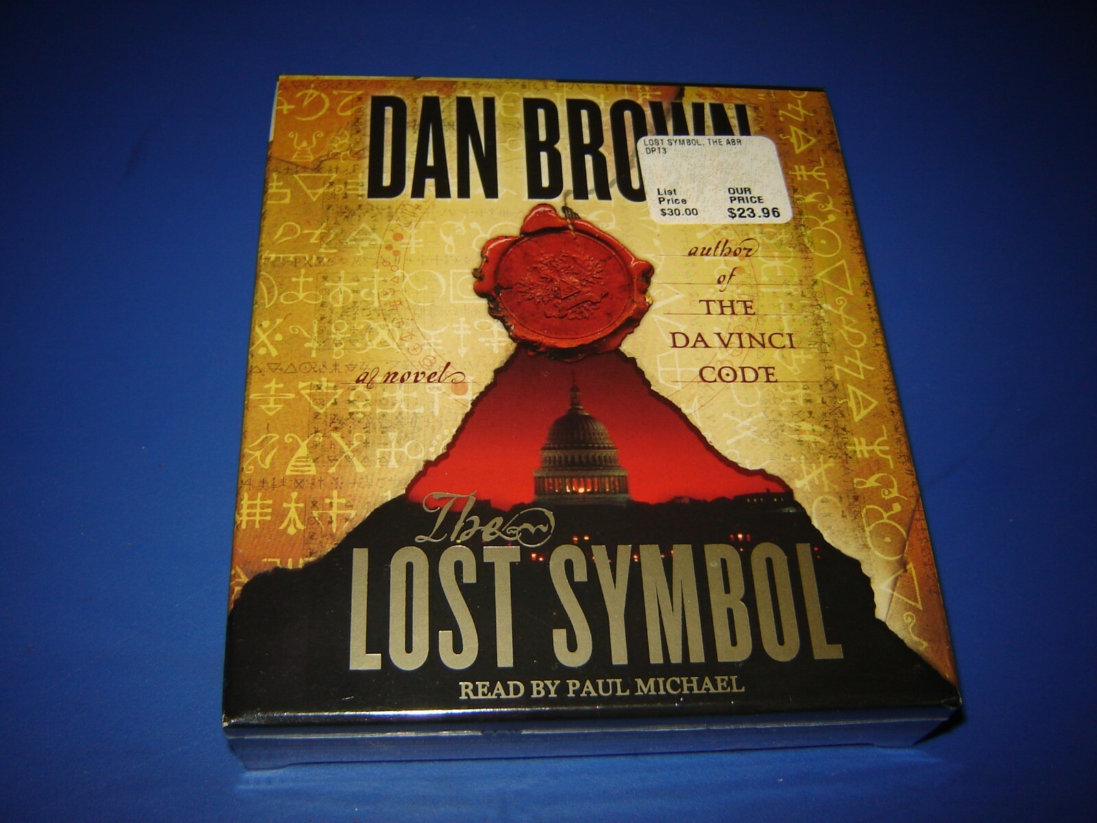 DAN BROWN THE LOST SYMBOL AUDIO BOOK/NOVEL (2009, CD, ABRIDGED), NEW, SEALED