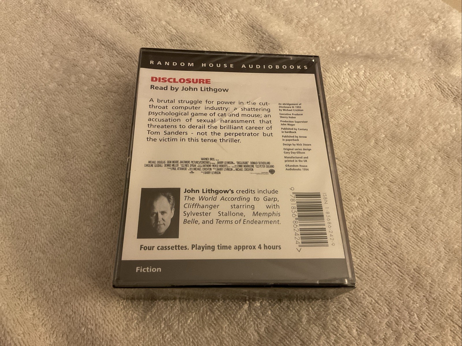 Michael Crichton Disclosure -Audiobook Cassette Tape Box Set — New & Sealed 1994