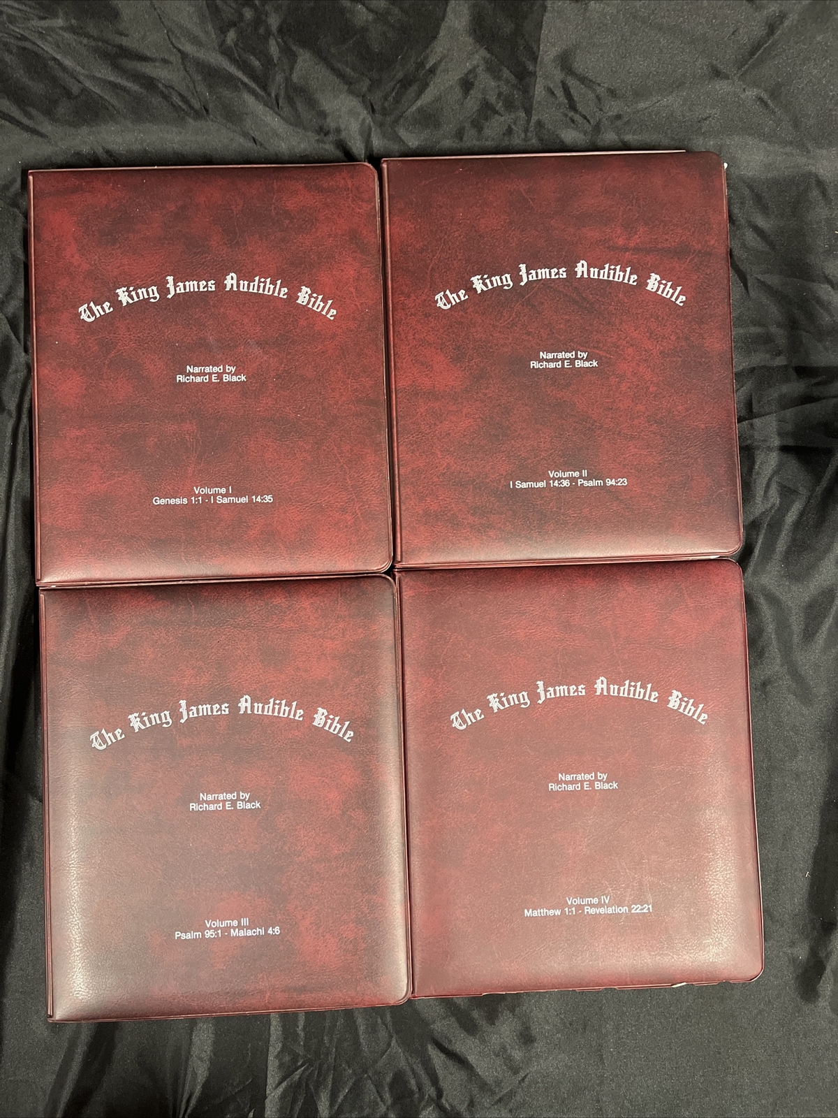 THE KING JAMES AUDIBLE BIBLE ON CASSETTE TAPES NARRATED BY RICHARD E BLACK SET 4