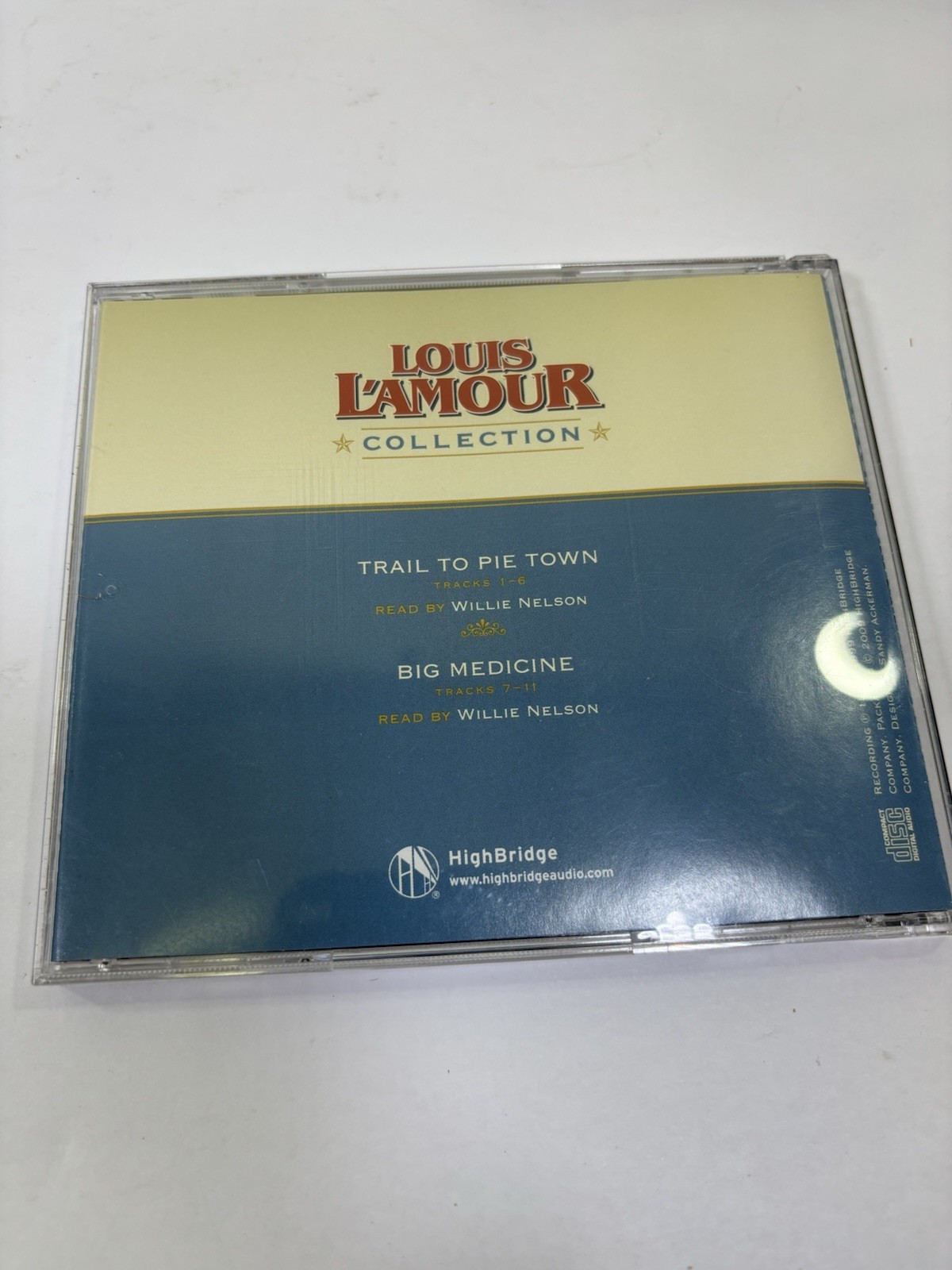 Louis L’Amour Collection CDs Set 4 (7 Stories) Wood Crate Features Willie Nelson