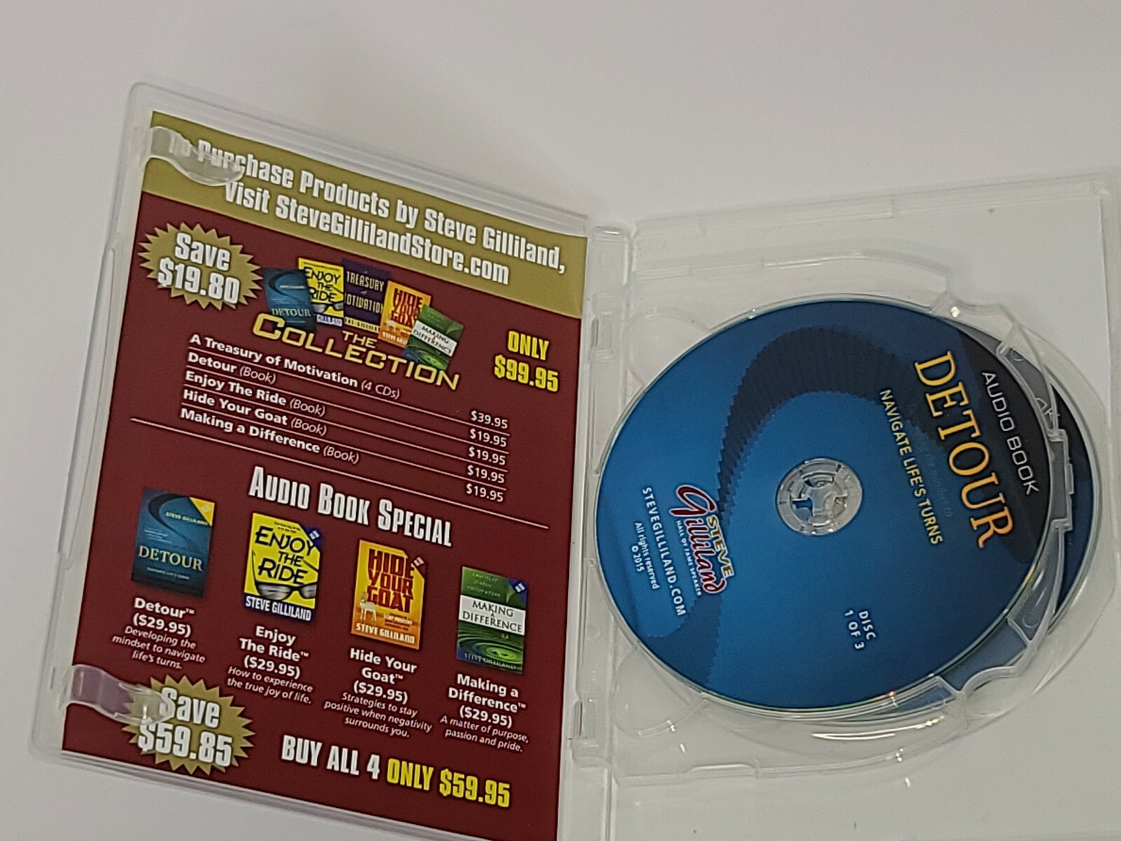 Detour Autograph Signed Steve Gilliland Collection 3 Volume CD Set