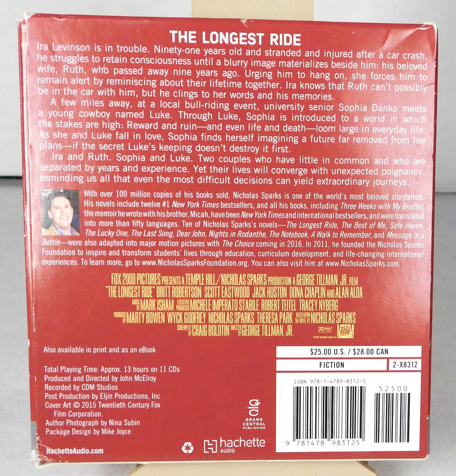 The Longest Ride by Nicholas Sparks 2013 Audio Book 11 CD’s/ 13Hrs./ Movie Now