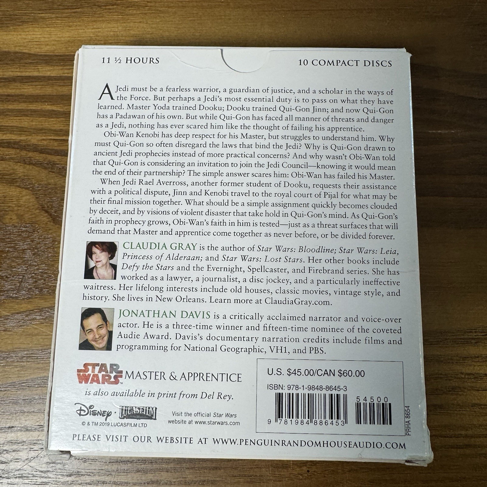 Star Wars: Master & Apprentice Audiobook 10 CD Unabridged Claudia Gray Complete