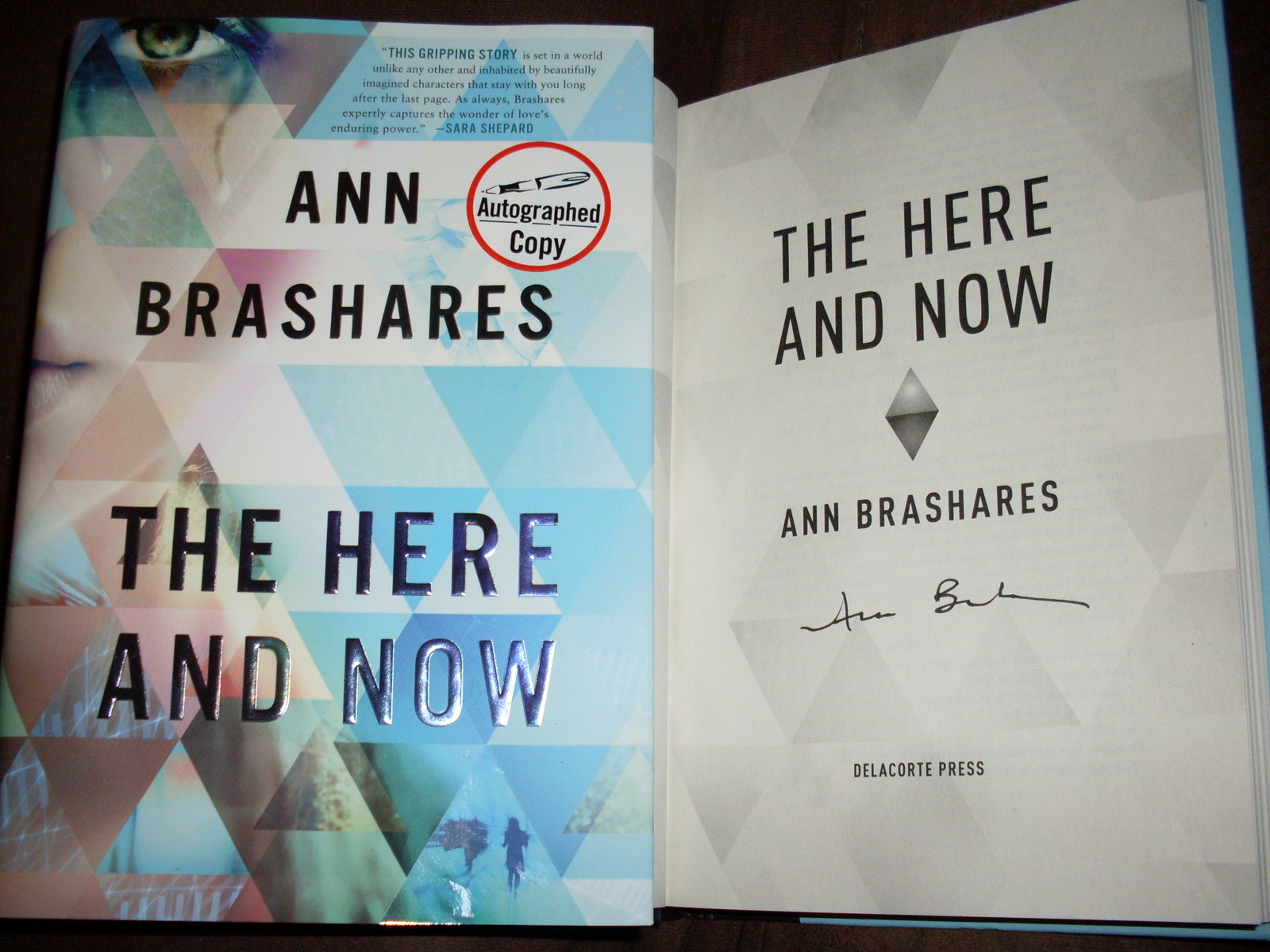 Ann Brashares signed The Here and Now 1st printing hardcover book