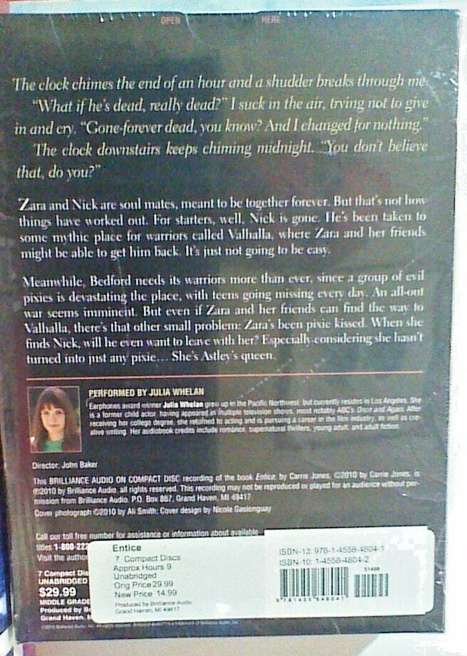 NEW *Sealed* AUDIO BOOK on CDs ENTICE Carrie Jones 02