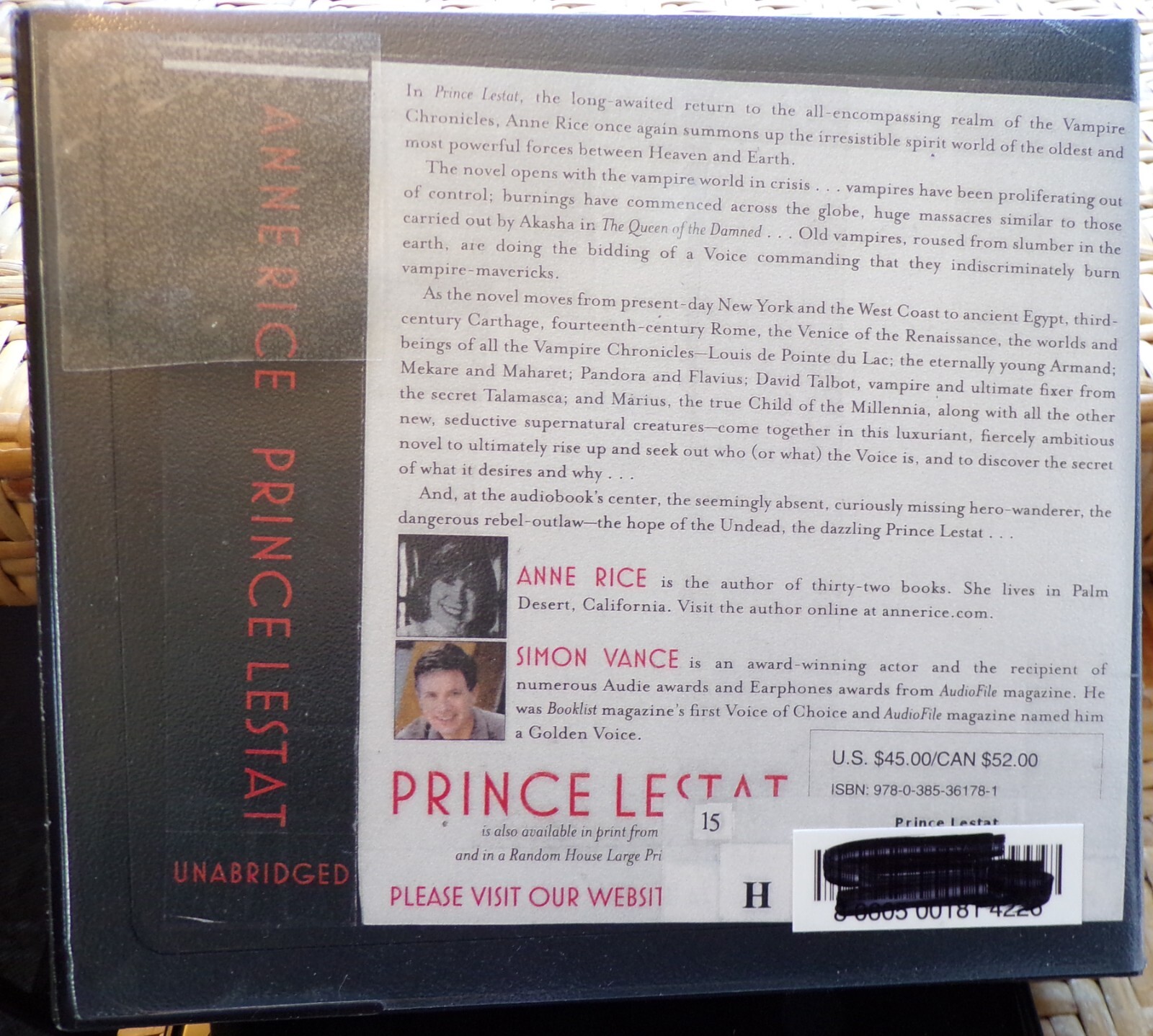 Vampire Chronicles Ser.: Prince Lestat: Anne Rice (2014, CD, Unabridged)