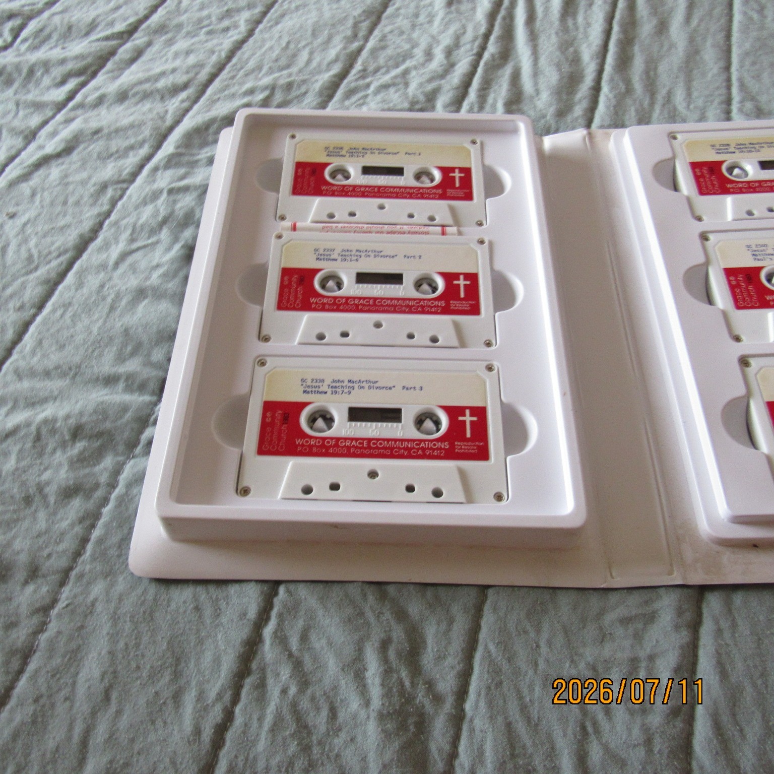 Jesus’ Teaching on Divorce-A Study of Matthew-John MacArthur-6 Cassette Set-1983