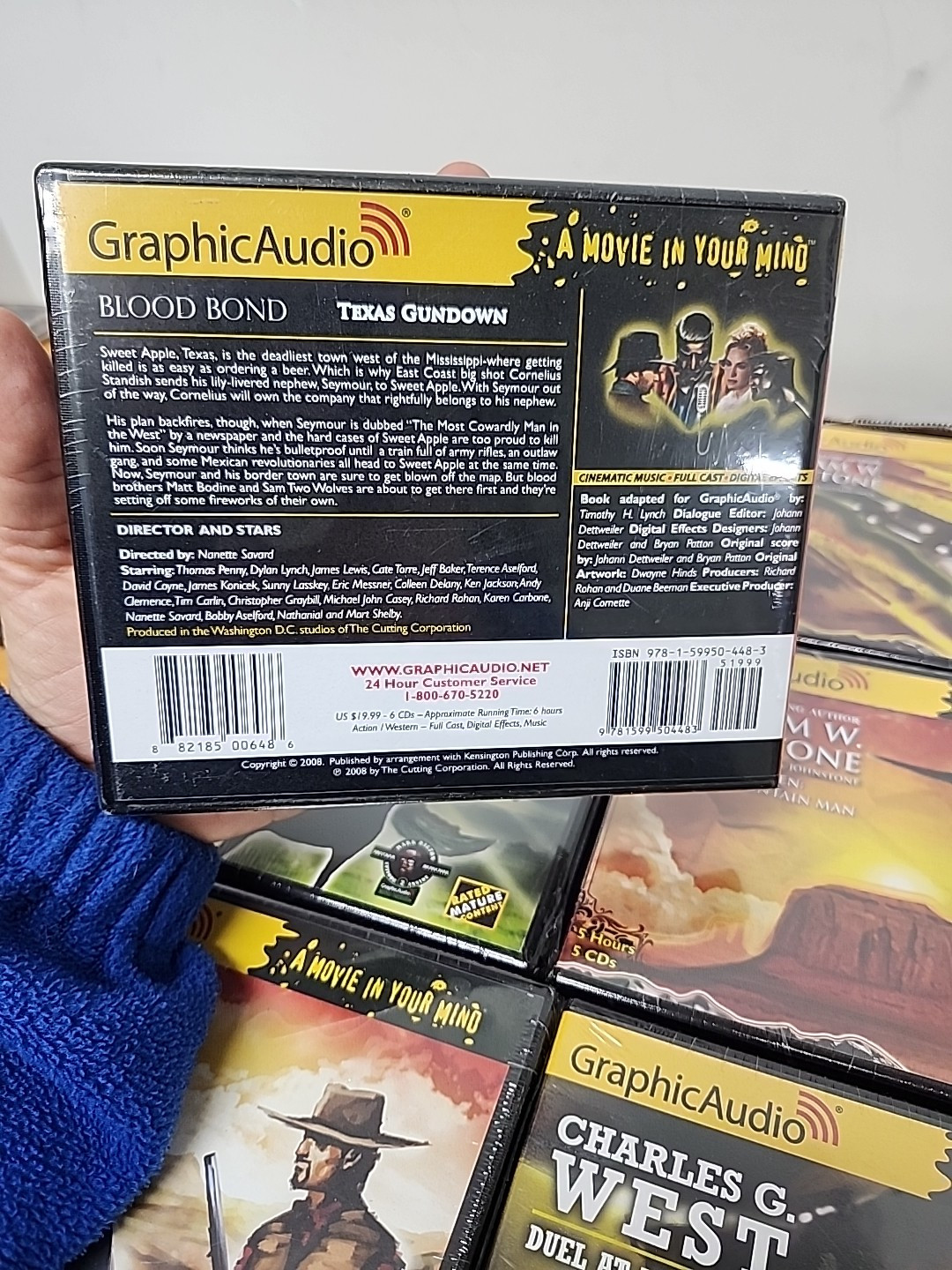 (6) Graphic Audio Last Mtn Man, Duel At Low hawk, Texas Gundown, Hangung…