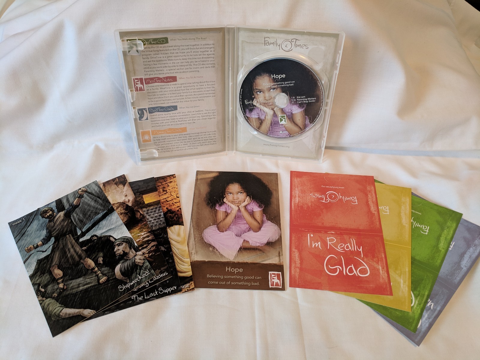Family Times CD and Story Cards Christian Family Devotions Lessons Hope Vol. 4