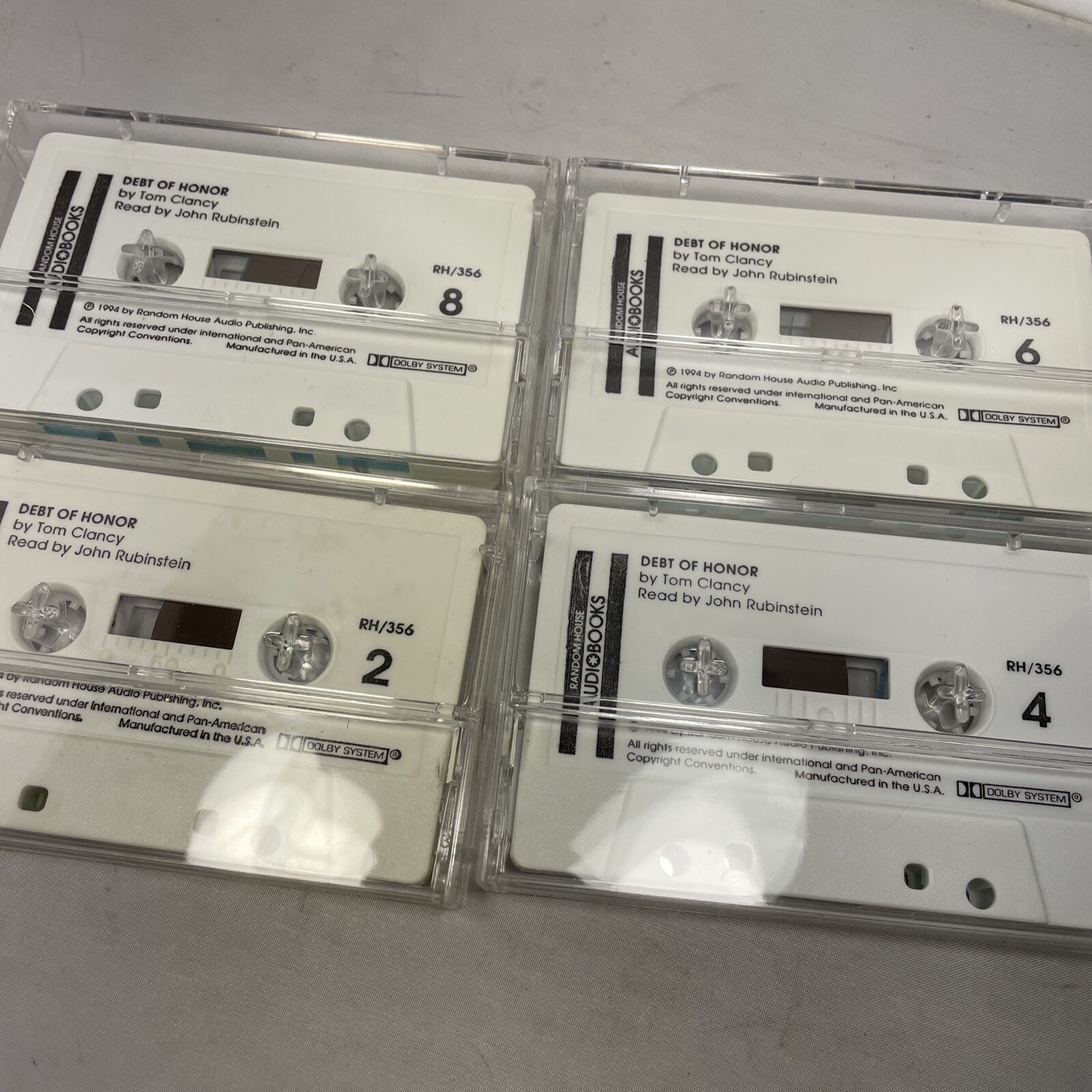 Debt of Honor by Tom Clancy Audio Book 4 Cassettes 6 Hours Abridged TESTED WORKS