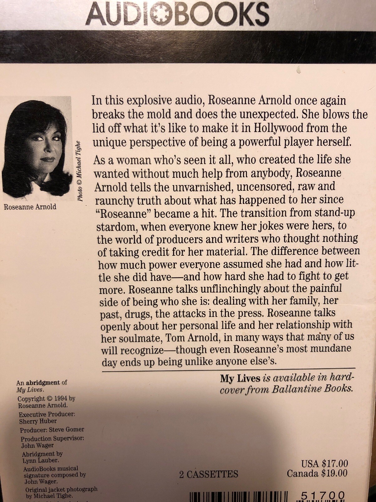 My Lives, Roseanne Arnold, Audiobook, 1994