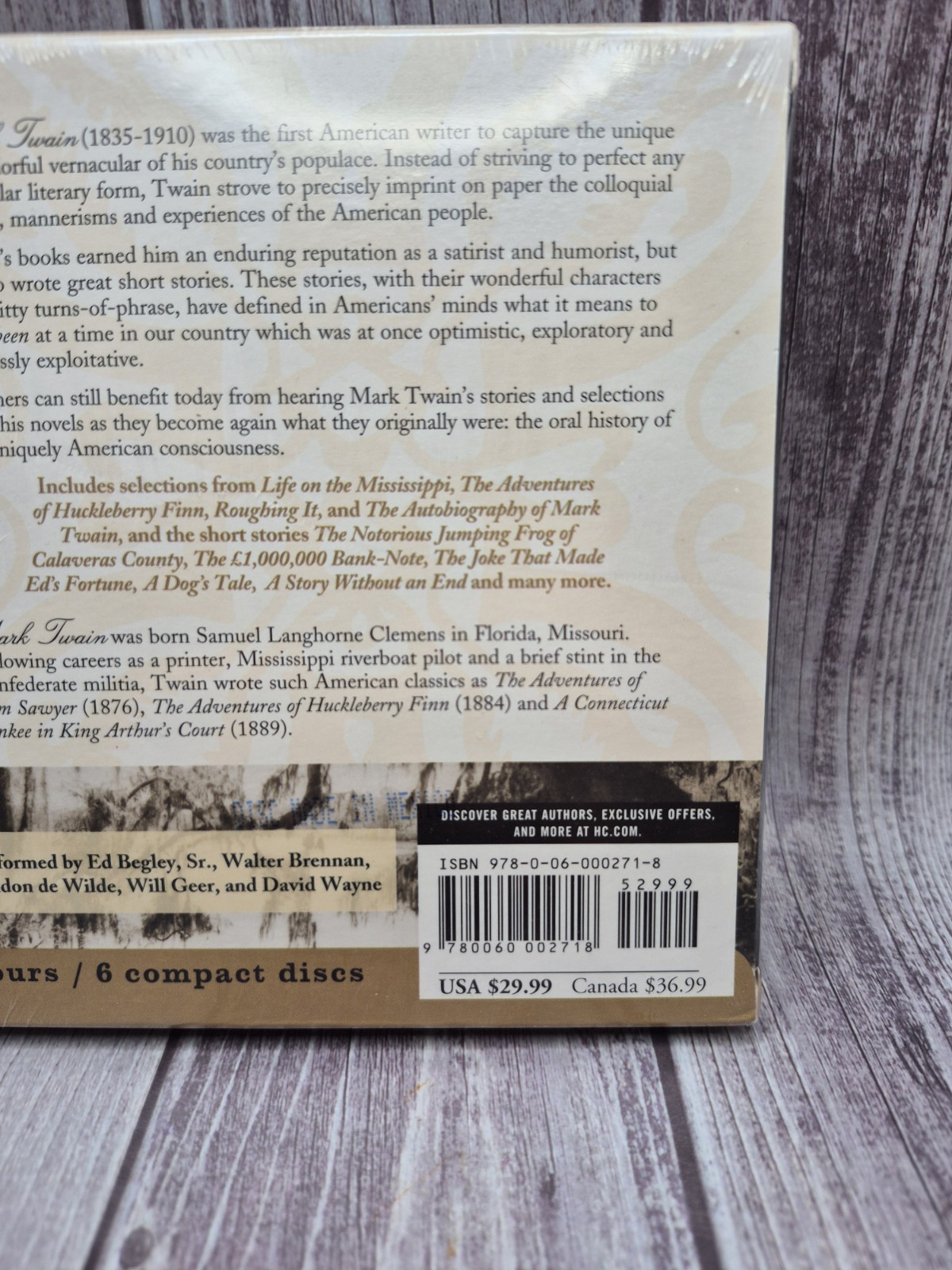 The Mark Twain Audio Collection 6 CD Set Audio Book HarperCollins Caedmon — NEW