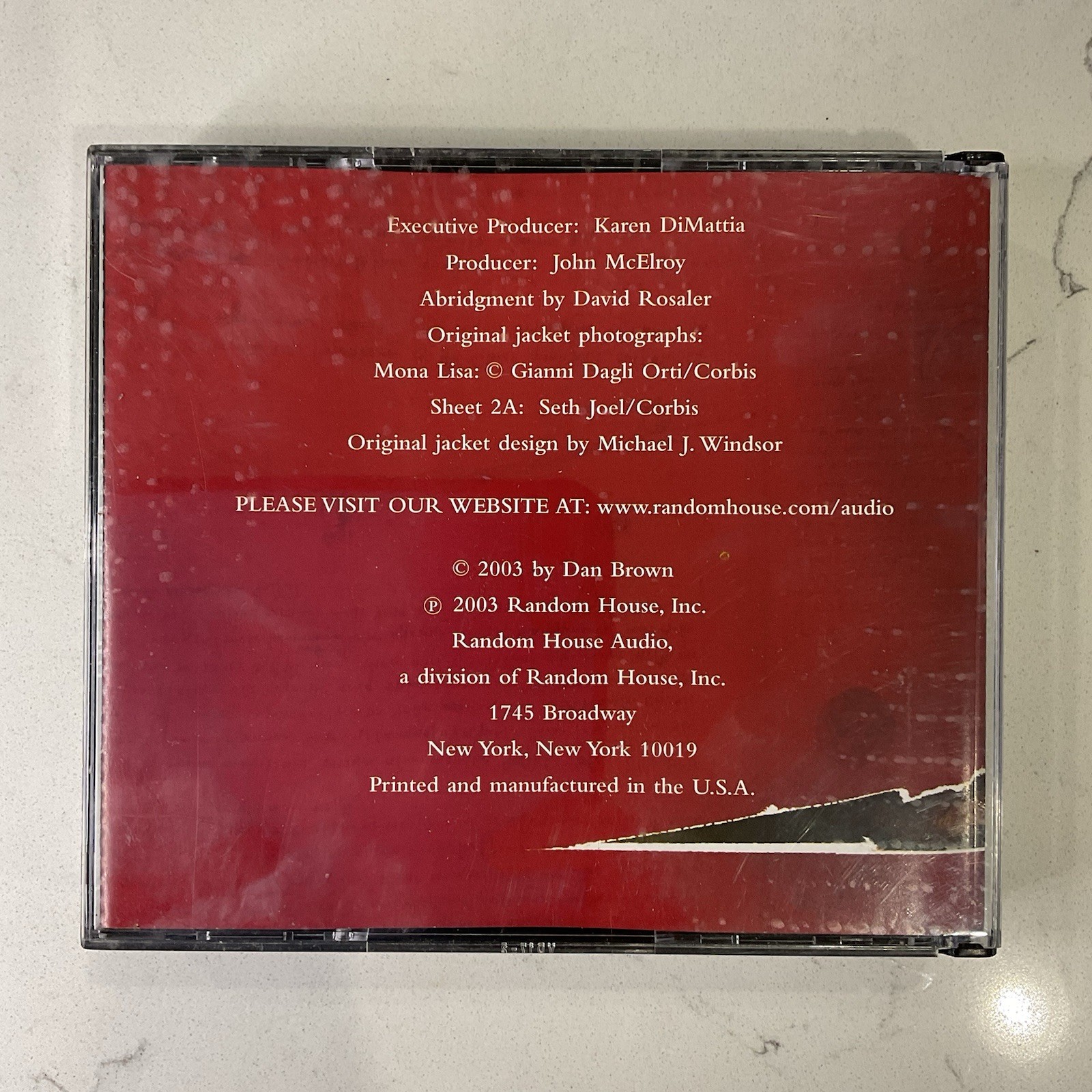 The Da Vinci Code Audiobook CD Dan Brown