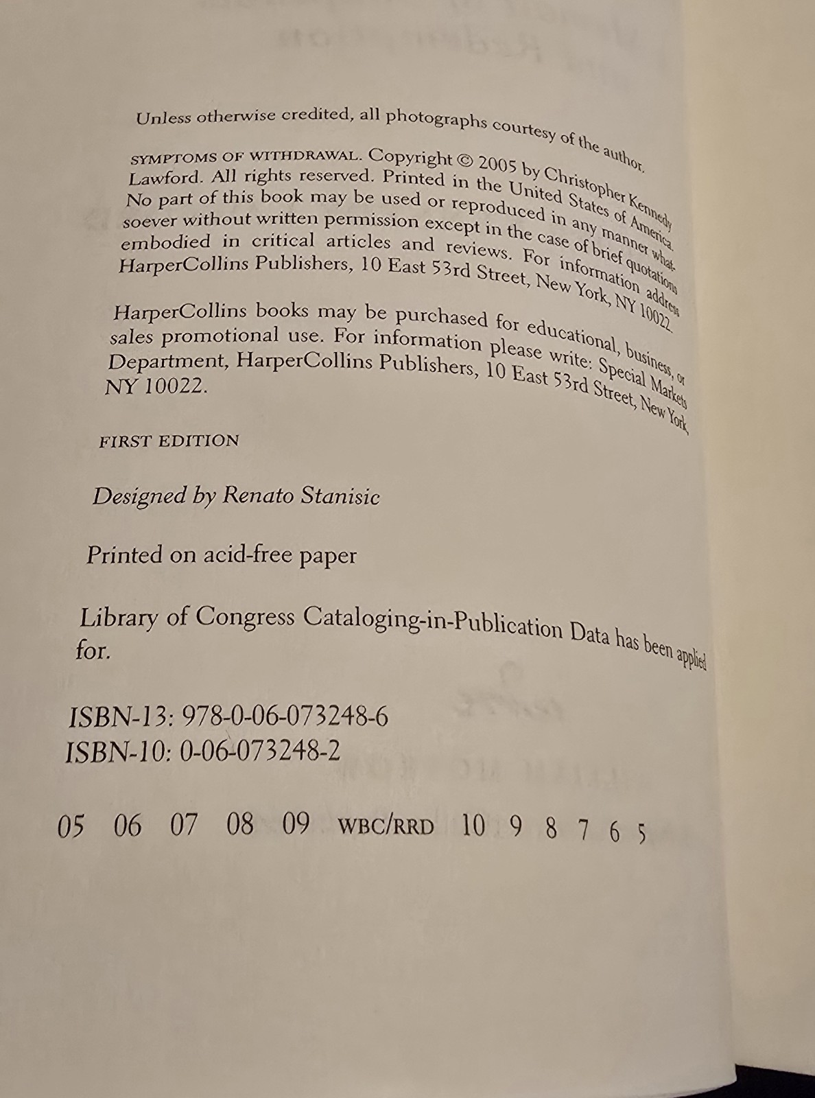 Symptoms of Withdrawal : A Memoir of Snapshots and Redemption by Christopher