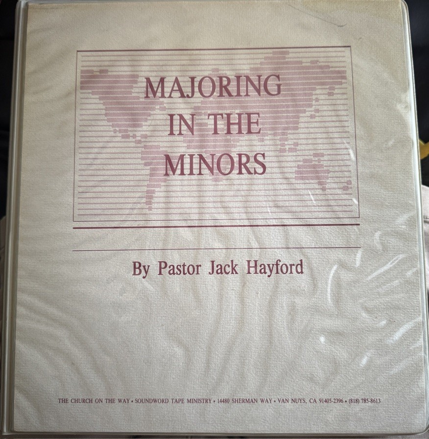 Jack Hayford * Majoring in the Minors * Teaching on minor prophets * 8 Cassettes